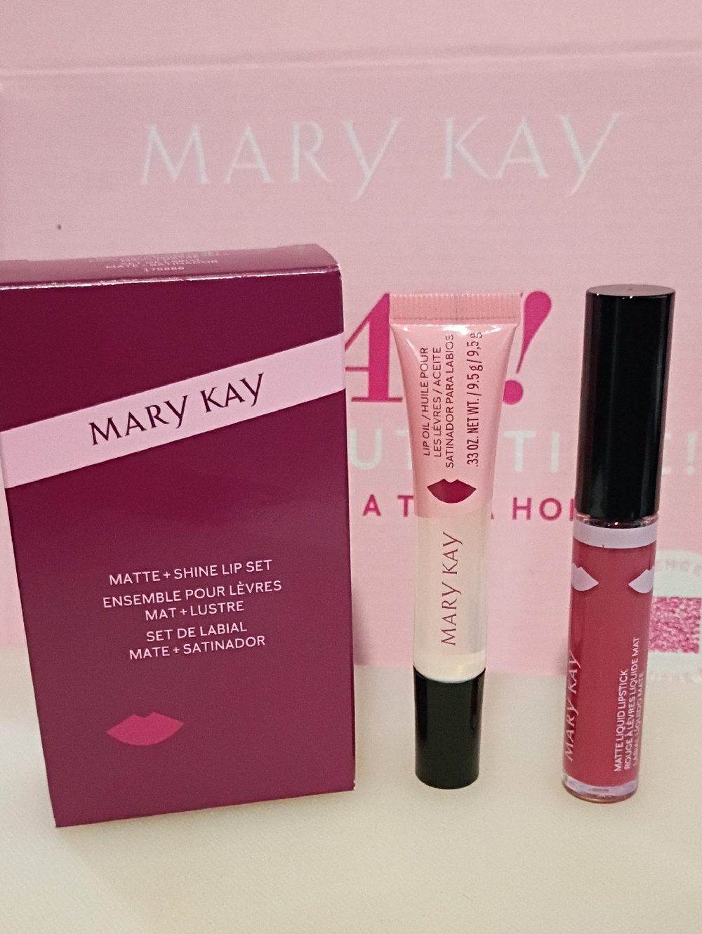 Mary Kay Lip Set in Pink Rose Matte + Shine